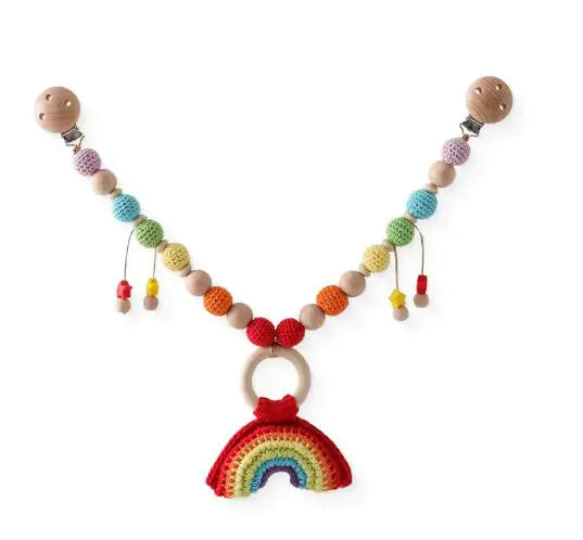Colorful Crochet Stroller Toy