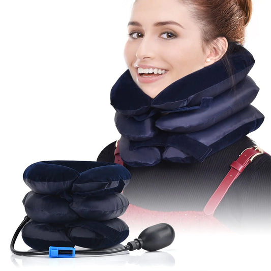 Blue Inflatable Neck Relief Brace