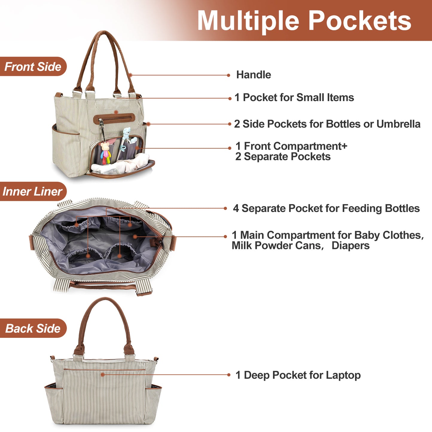 8-Piece Diaper Bag Set