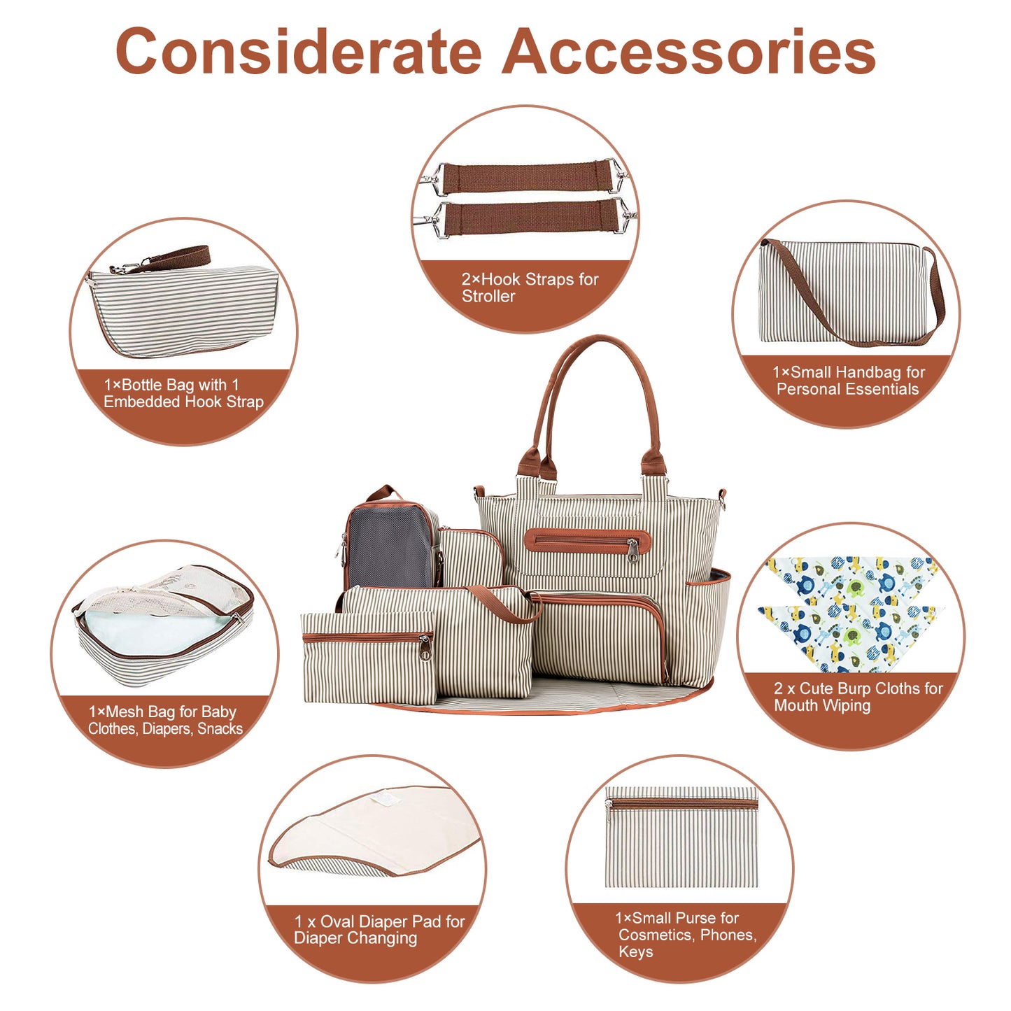 8-Piece Diaper Bag Set
