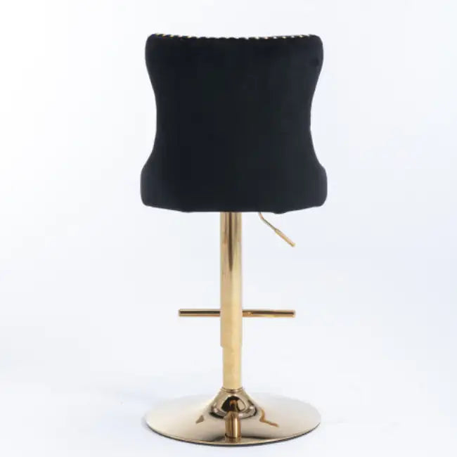 Velvet Barstools - Black- Set of 2